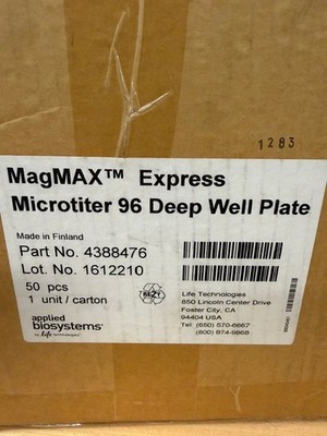 Applied Biosystems PN 4388476 MagMAX Express-96 Deep Well Plate 45/trays