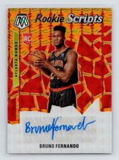 2019-2020 Panini Mosaic Rookie Scripts Orange Prizm Bruno Fernando #RS-BFN Auto