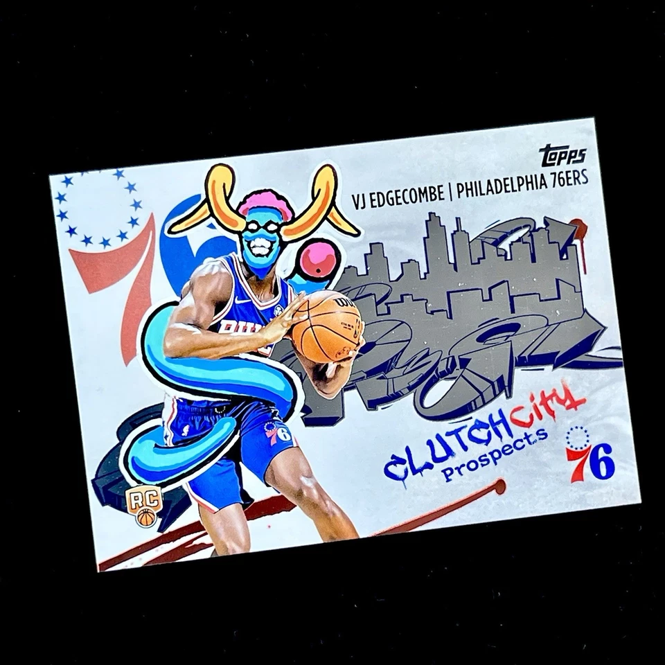 1/1 VJ EDGECOMBE RC 🔥 CLUTCH CITY ROOKIE SSP 🔥 NEW PENINI: ONE OF ONE ART - Image 2 of 4