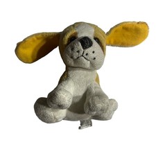 Cute Floppy Eared Plush Puppy Dog Stuffed Animal White Tan Soft Toy