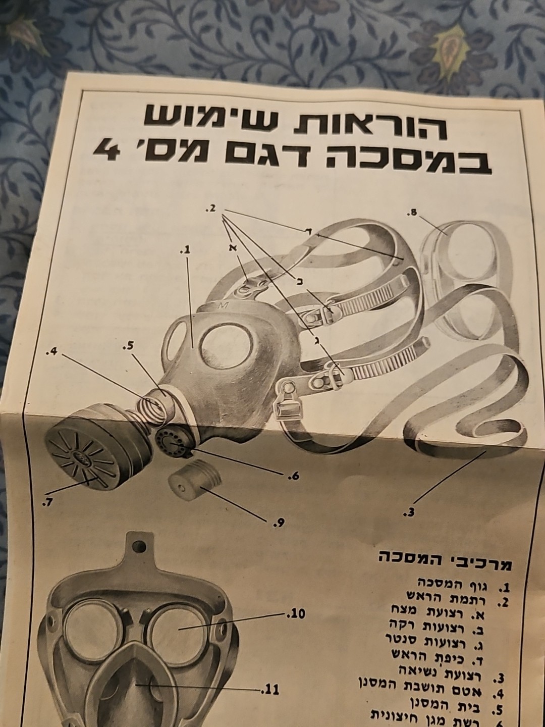 VINTAGE ISRAELI GAS MASK W/ FILTER UNISSUED
