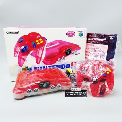 Nintendo 64 Klar Rot Konsole System NUS-001 Japan NEU