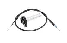 TB Parts Billet Throttle w/ Cable, Black - 1/4 Turn