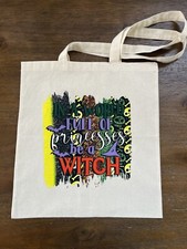 Halloween Tote Bag Canvas Fabric Decorated Front And Bag