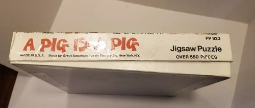 Rompecabezas vintage 1980 A PIG is A PIG de Sue Sturgill 550+ piezas hecho en EE. UU. - Imagen 9 de 12