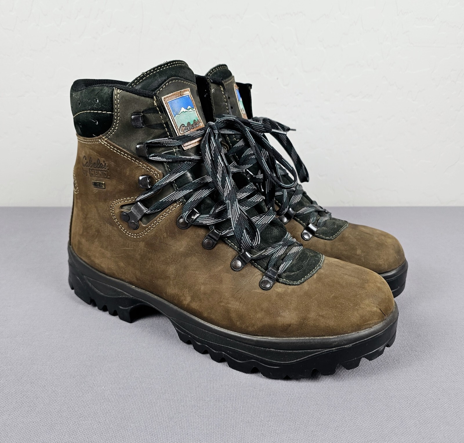 De Colección Cabelas Meindl Gore-Tex Botas de Senderismo Nubuck Aisladas Impermeables Para Hombres 11