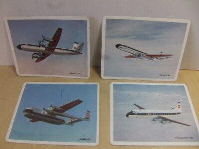 British European Airways - BEA Fleet Set of four Trade Cards c 1970 1960s 