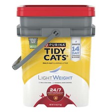 Purina Tidy Cats LightWeight Clumping Cat Litter Low Dust 24/7 17 Lb. Pail