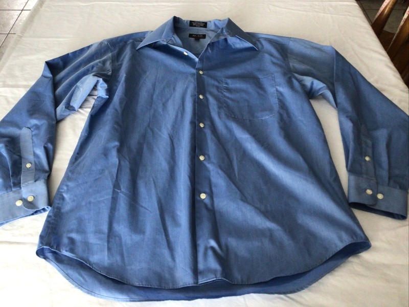 Axcess Mens Shirt Size 15 1/2 34-35 Button Front Long Sleeve Blue