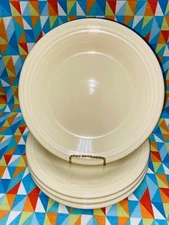 NEW SET 4 FIESTAWARE 10.5" IVORY DINNER PLATES FIESTA FREE SHIPPING
