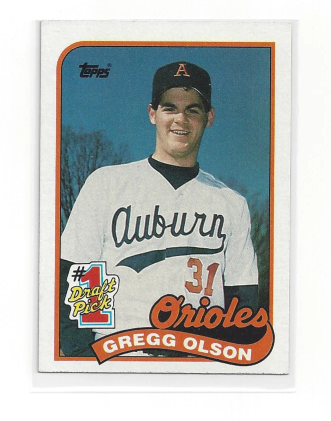 1989 Topps Gregg Olson #161 Baltimore Orioles MLB Rookie Card