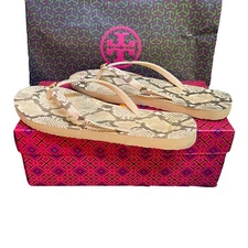 Tory Burch Thin Flip Flop Sunset Blush Roccia Sz 9.5 Plus A Box And Shopping Bag