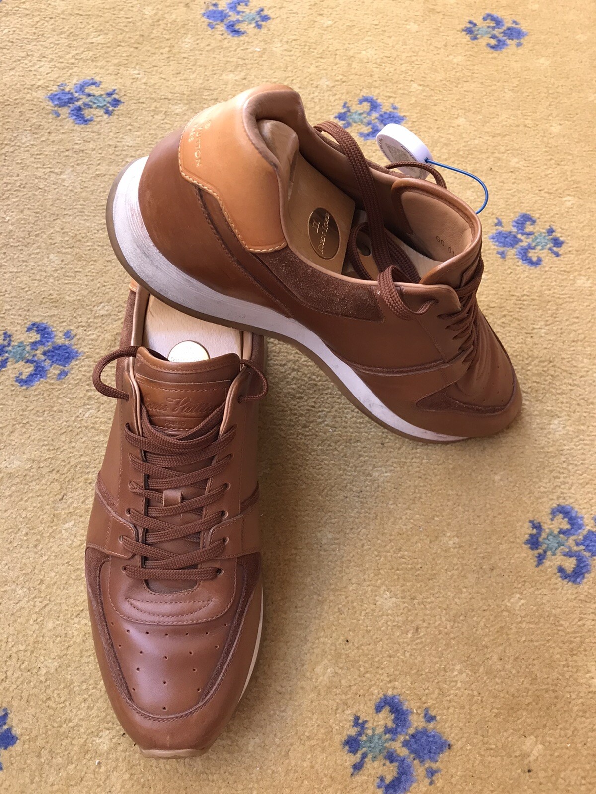 Louis Vuitton Trainers Sneakers Shoes Run Away Suede Leather Mens UK 9 US 10 43 thumbnail 5