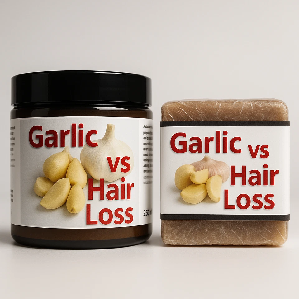 GARLIC 乳霜 + 加利香皂修复头发损失、胡子和眼霜,保证结果 — 第 4/4 张图片