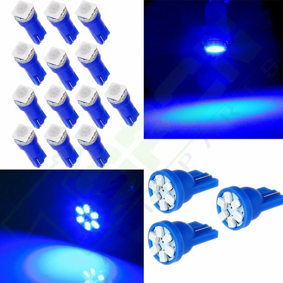 T10 T5 Kit Blue LED Bulbs Dashboard Panel Gauge Indicator Light For Ford Ranger - Image 4 of 4