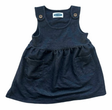 Baby Girls Old Navy Denim Chambray Jumper Pinafore Dress - Sz 3-6 m