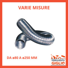 Tubo Flessibile in Alluminio Estensibile per Cappa Cucina Stufa Forni Cucine