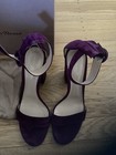 Preowned Gianvito Rossi Purple Suede open toe block heels size 40 — photo 1