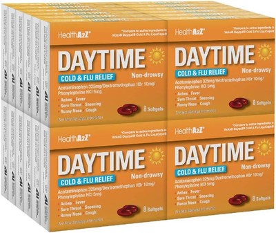 HealthA2Z? Daytime | Cold & Flu Medicine | Powerful Multi-Symptom Daytime Relief