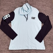 Caterpillar CAT Shirt Womens Large Blue Long ...