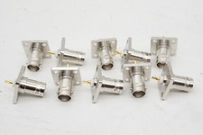 10 Pack BNC Female Jack Bulkhead Square Flange Panel Chassis Mount Connector