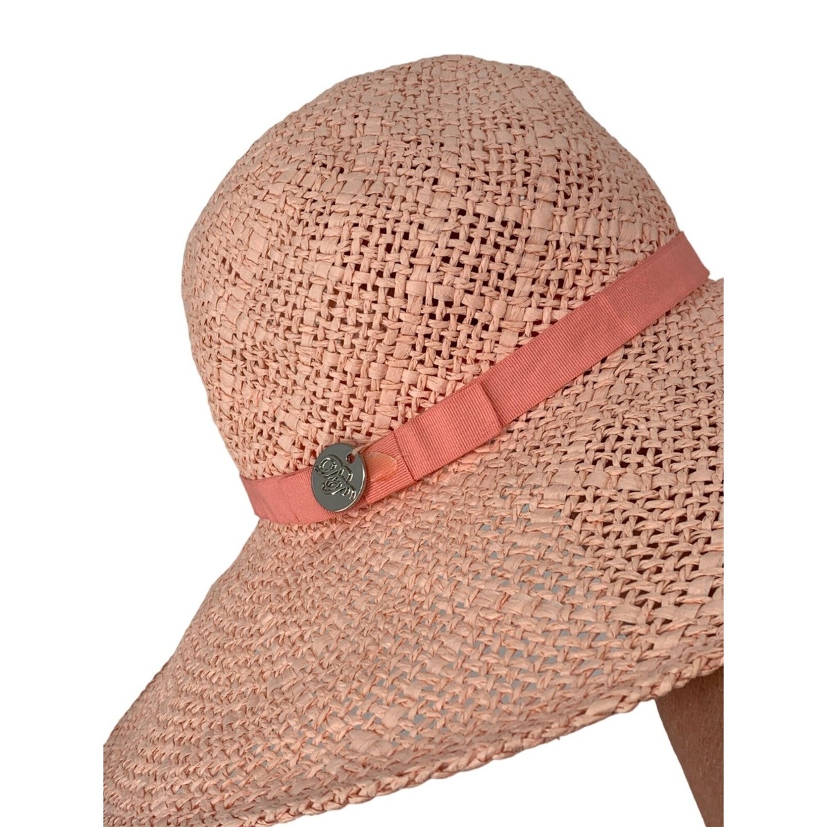 Dorothy Perkins Pink Straw Sun Hat Charm Ribbon 3715 Floppy Packable Resort Dorothy Perkins Pink Straw Sun Hat Charm Ribbon 3715 Floppy  main image 3