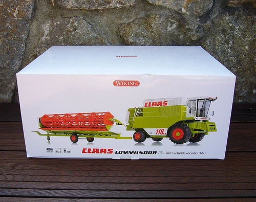 WIKING Claas Mähdrescher Commandor 116 CS + Schneidwerkwagen, M 1:32, # 077834