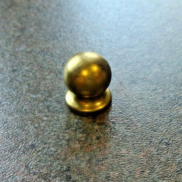 SOLID BRASS SMALL BALL KNOB LAMP FINIAL TOP 1/2" TALL TAP 1/427 eBay