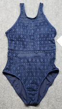 BCA By Rebecca Virtue Swimsuit Womens M Navy Blue One Piece New