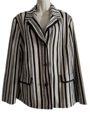 Ladies Refa Black & Wheat Long Sleeved Jacket UK Size 20 BNWT