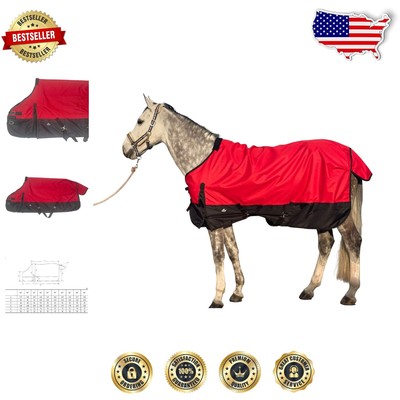 Comfort & Protection: 78'' Waterproof Horse Blanket with Fleece Wither Guard