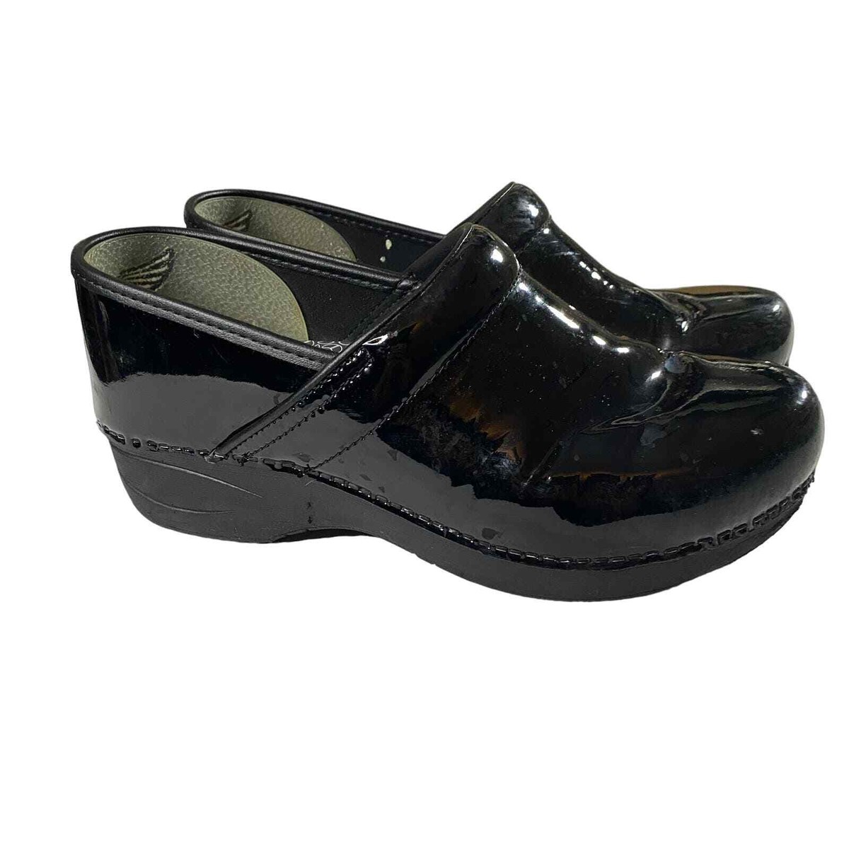 Dansko XP Black Patent Leather Comfort Work Shoes Women's 41 - Main Image