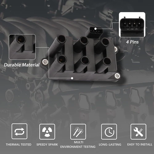 Ignition Coil+6 Spark plug+6 Wire FD498 For Ford F150 E150 Taurus Mazda Mercury - Picture 14 of 18