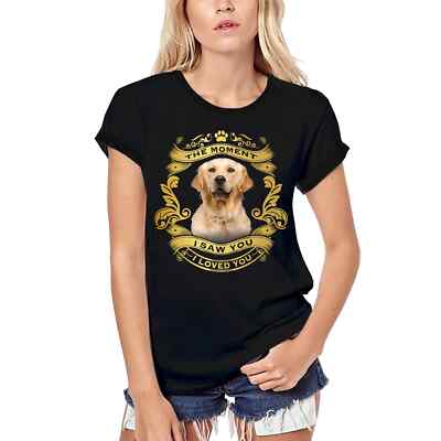 Damen Grafik T-Shirt aus Biobaumwolle Golden Retriever Hund - Moment in dem ich