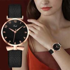 Preppy Chic Women's Quartz Watch   Elegant Analog Display, Round Face