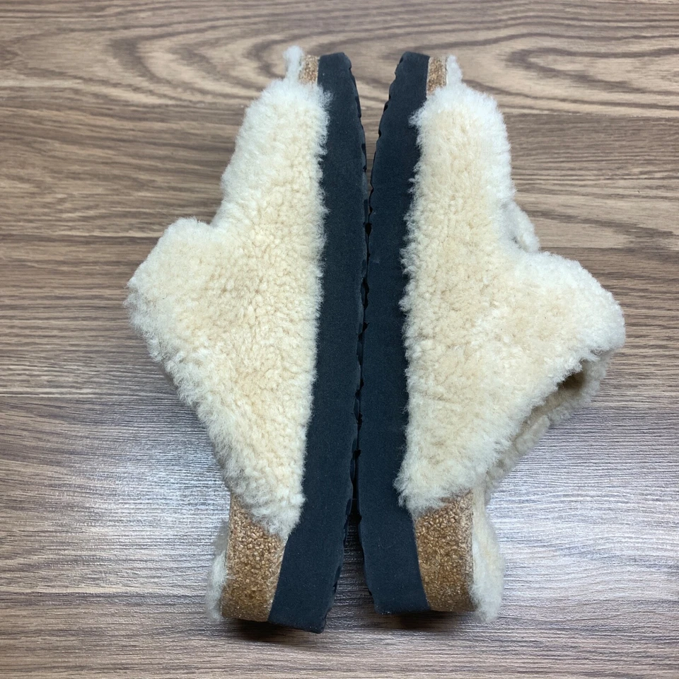 Papillio Birkenstock Womens Arizona Big Buckle Shearling Teddy Comfy Size 41 - Image 3 of 4