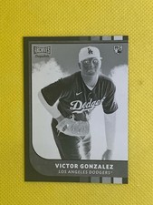VICTOR GONZALEZ 2021 Topps Archives Snapshots Black White Negative 13/25 Card