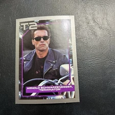 98b T2 Terminator 2 Judgment Day Impel 1991 #134 Arnold Schwarzenegger bio