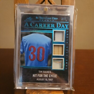 Tim Raines #3/7 - 2020 Leaf ITG In The Game Used ''CAREER DAY'' HOF Expos Yankees 