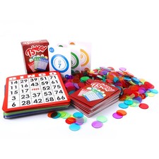 Bingo Game Set with Bingo Cards, Colorful Transparent Bingo Chips  Bingo Callin