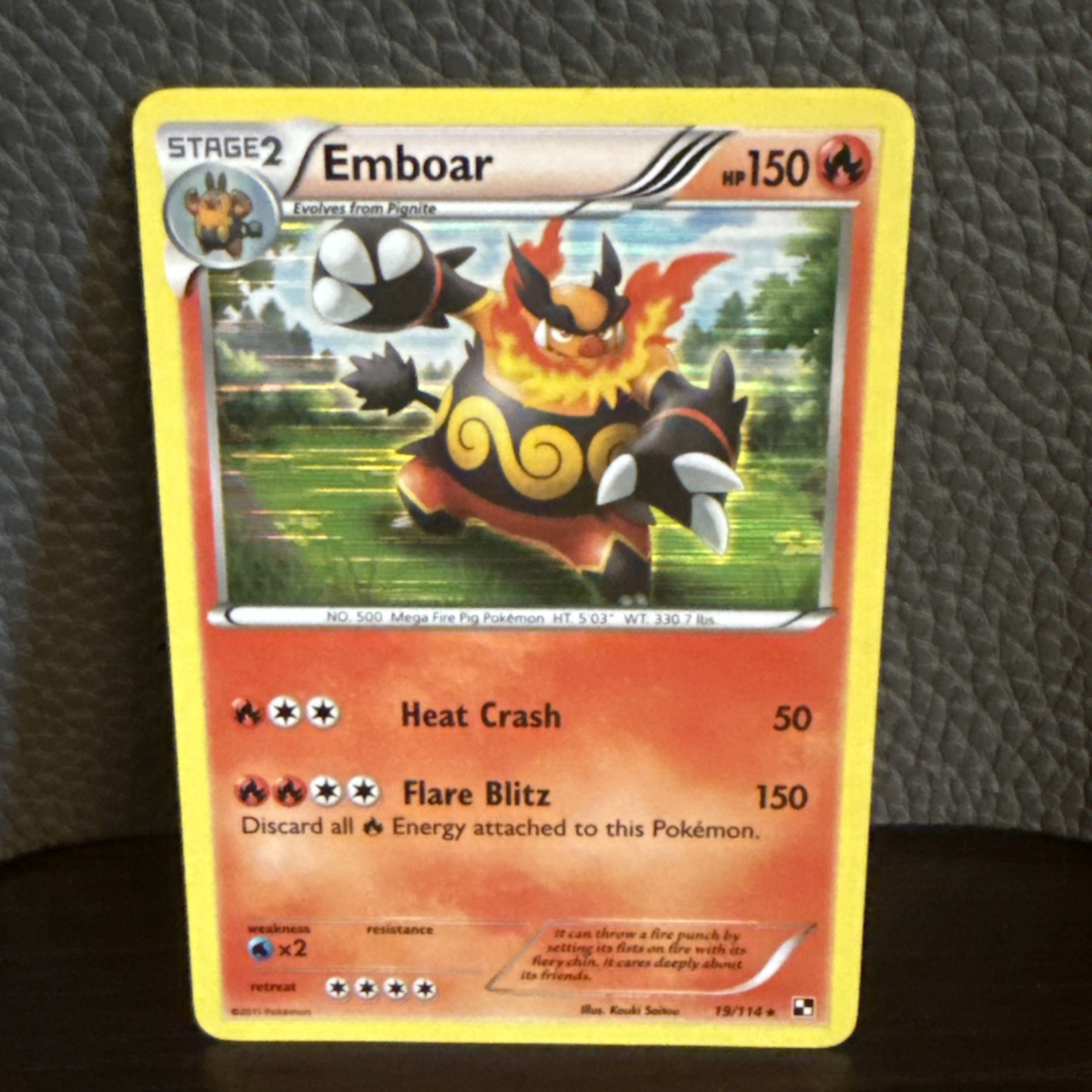 Pokémon TCG Emboar 19/114 Black & White Holo Rare - LP