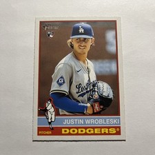 2025 Topps Heritage #319 Justin Wrobleski Rookie Los Angeles Dodgers RC