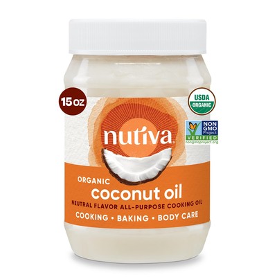 Nutiva Organic Steam Refined Coconut Oil 15 Fl Oz Nutrient Rich Cooking Oil