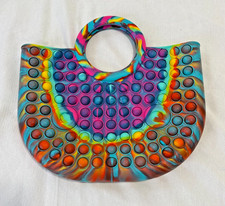Pop It Fidget Purse Rainbow Silicone Handbag Sensory Toy Bag Kids Trendy Tote