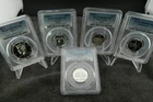 PR69 DCAM 1999-S Silver Kennedy Half Dollar PCGS Blue Lbl + 4 State Quarters LOT