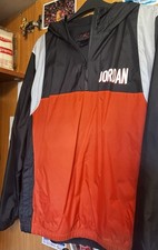 Vintage Nike Jordan Flight Club Retro Quarter Zip Jacket orange Size L Rare