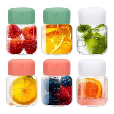 Kleine Glasflaschen 6 Stück 10 Unzen (300 ml) Wasserflasche grün/rosa