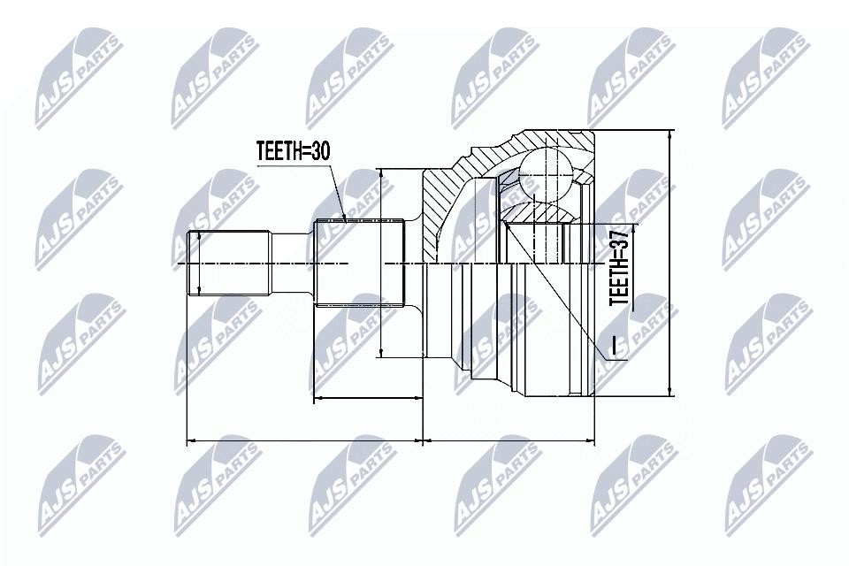 JOINT KIT DRIVE SHAFT NPZ-ME-014 FOR MERCEDES-BENZ OM 651.960 2.1L 4cyl GLE 3.0L - Image 3