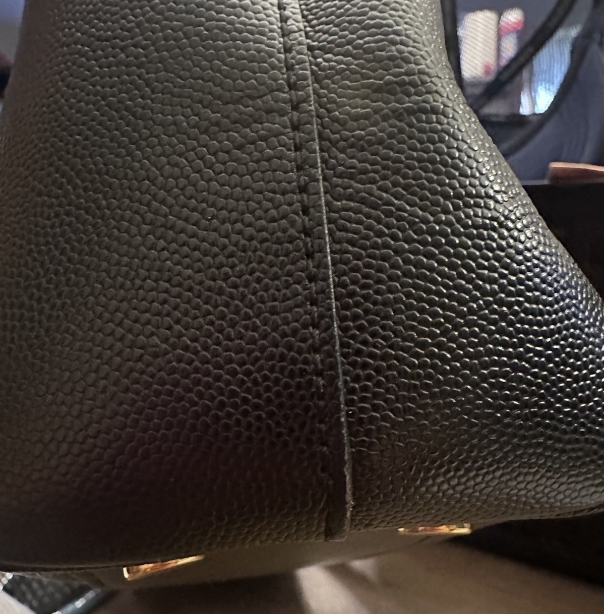 Borsa shopping Saint Laurent Grain De Poudre Matelasse Chevron Monogram