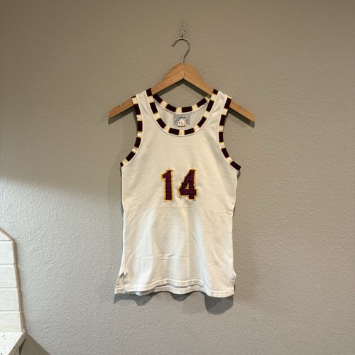 VTG 60s Southland Durene Basketball Jersey Size Small Made In USA White/maroon
